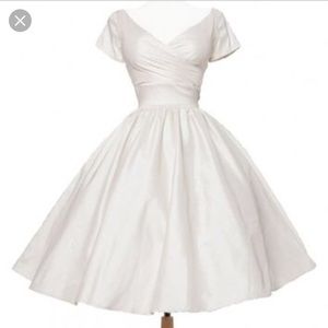 Pinup Girl Clothing Ivory Taffeta Dress size S